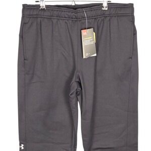 Under Armour Storm Pants Womens Large Black Straight Water-Resistant Loose New